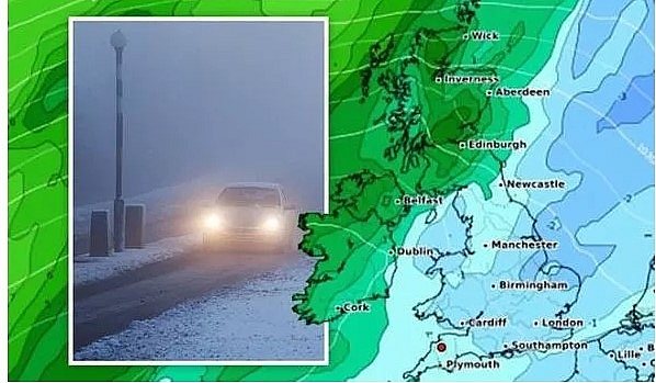 UK and europe weather forecast latest, november 6: temperatures plunge with maps showing most of the uk turning icy blue